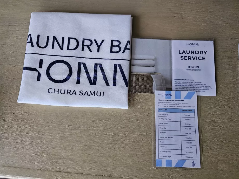 Чанта за пране и ценова листа