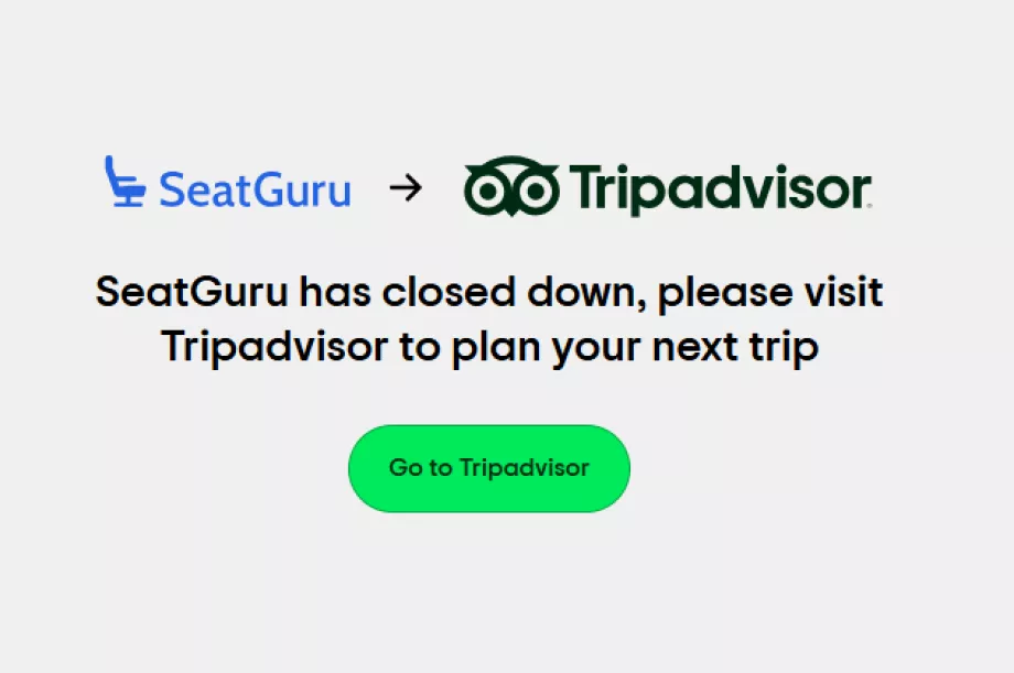 Край на уебсайта на SeatGuru