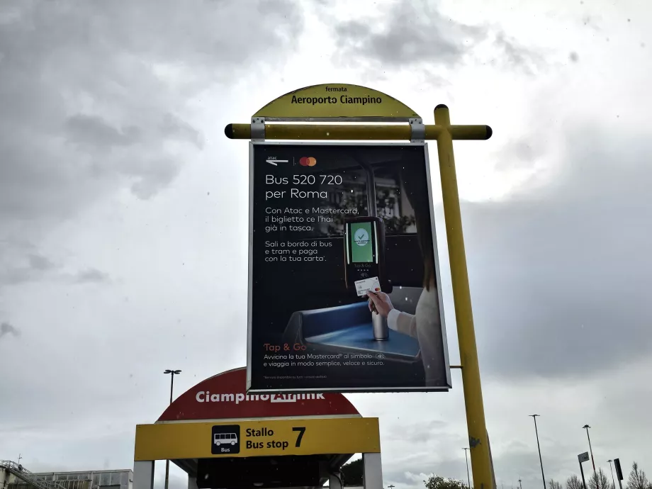 Информация за плащане с карта в градския автобус ATAC