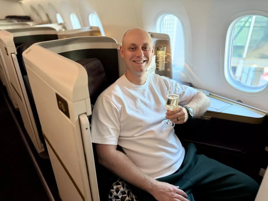 Шампанско преди излитане