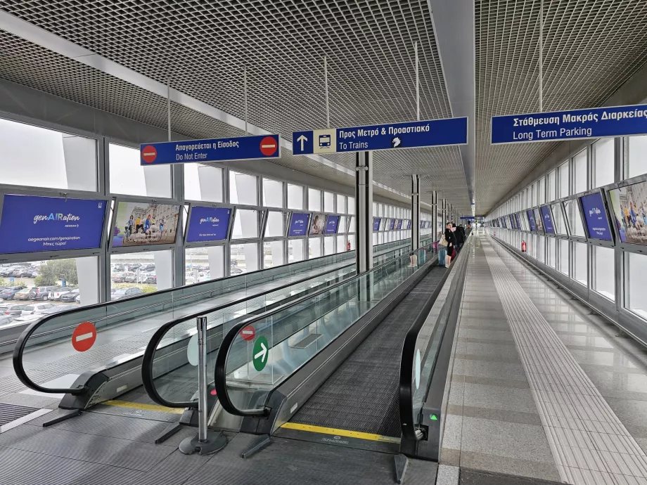Указания за метрото и влаковете, летище Athens Airport