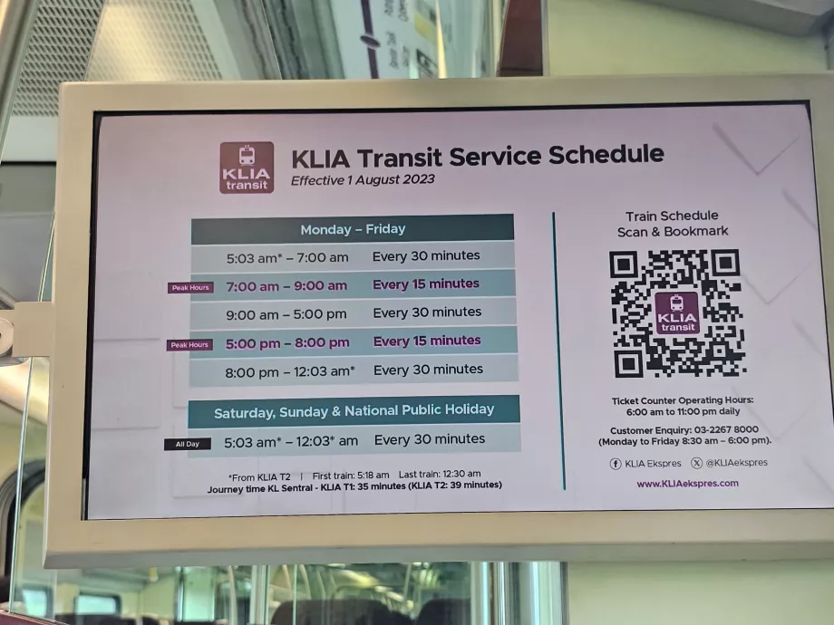 Честота KLIA Transit
