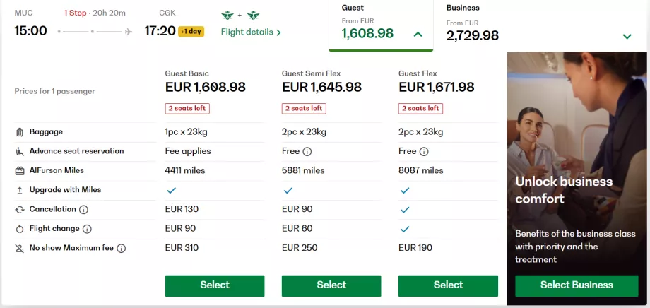 Тарифи за икономична класа