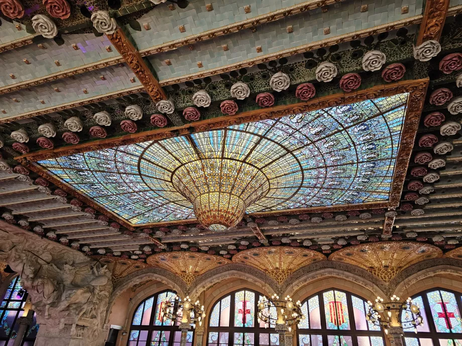 Palau de la Música Catalana, детайл от тавана