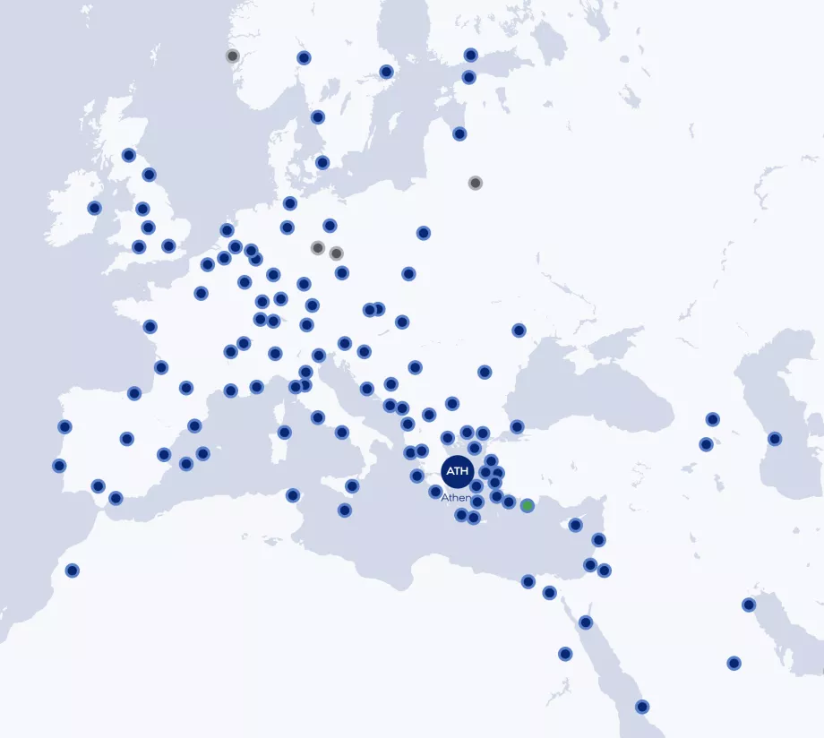 Маршрутна карта Aegean Airlines