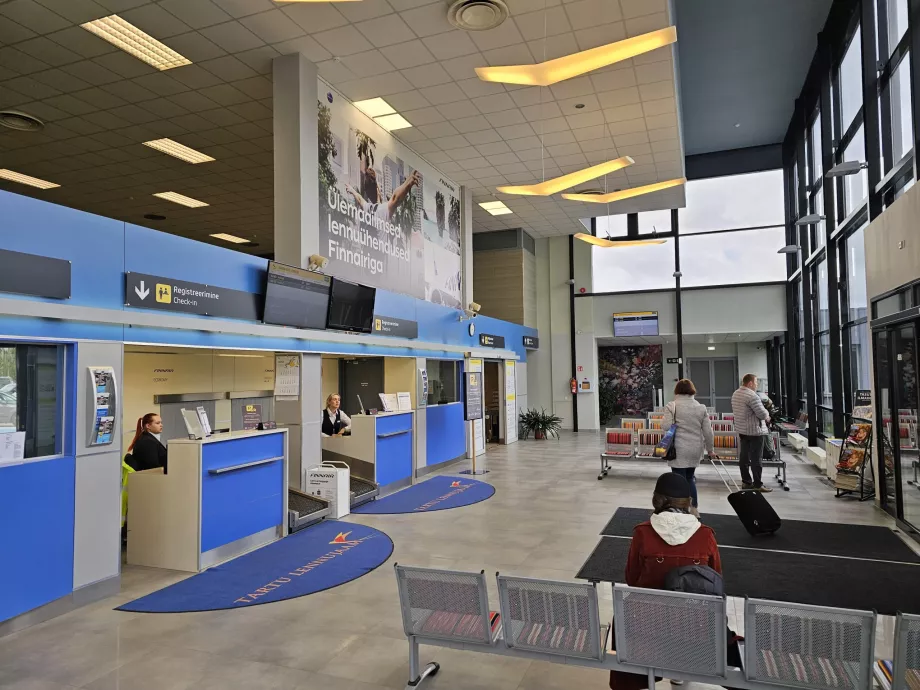 Зала за регистрация на летище Tartu Airport