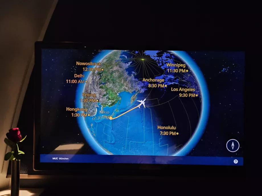 Карта на полета над Северния полюс