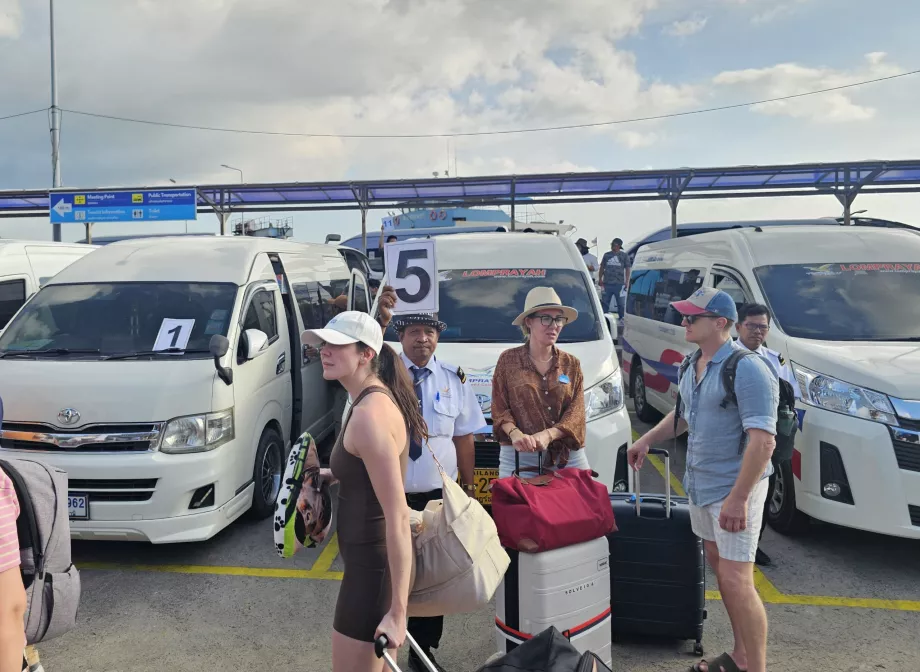 Миниванове на кея Нейтън