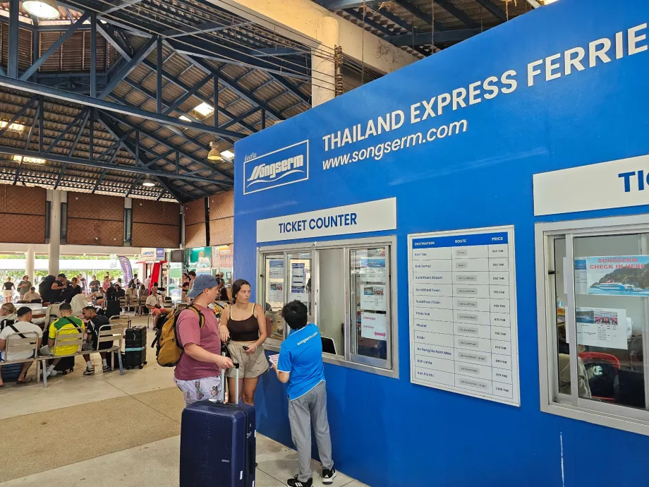 Пристанище Thong Sala, билетна каса