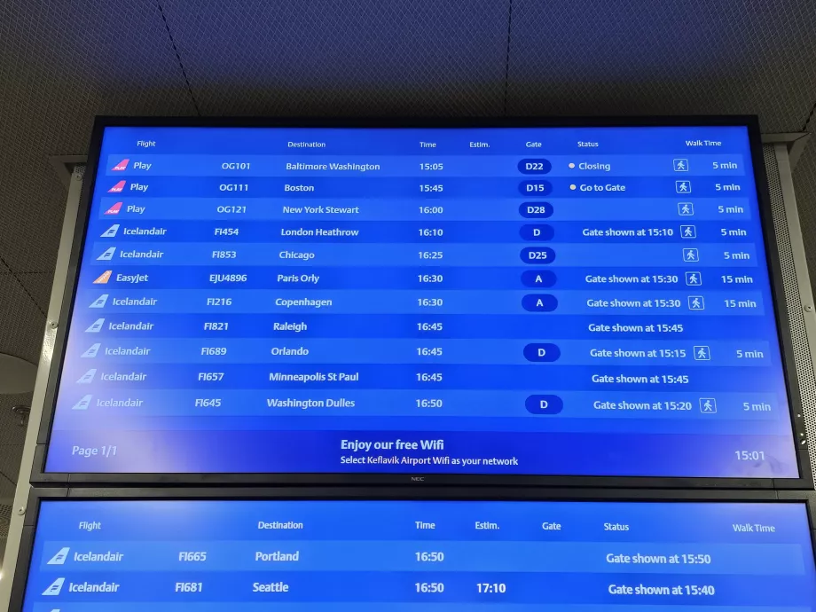 Борд за заминаване на KEF