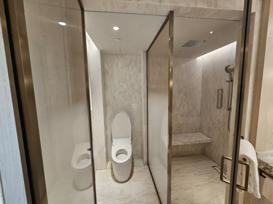 Душ и тоалетна - отворена врата