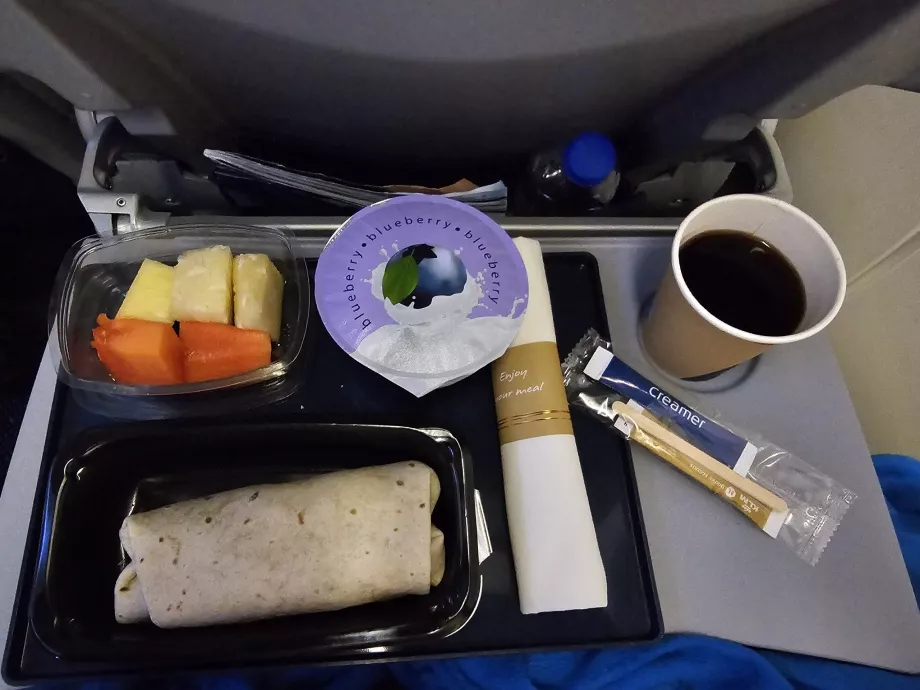 Закуска по време на полет на дълги разстояния с KLM