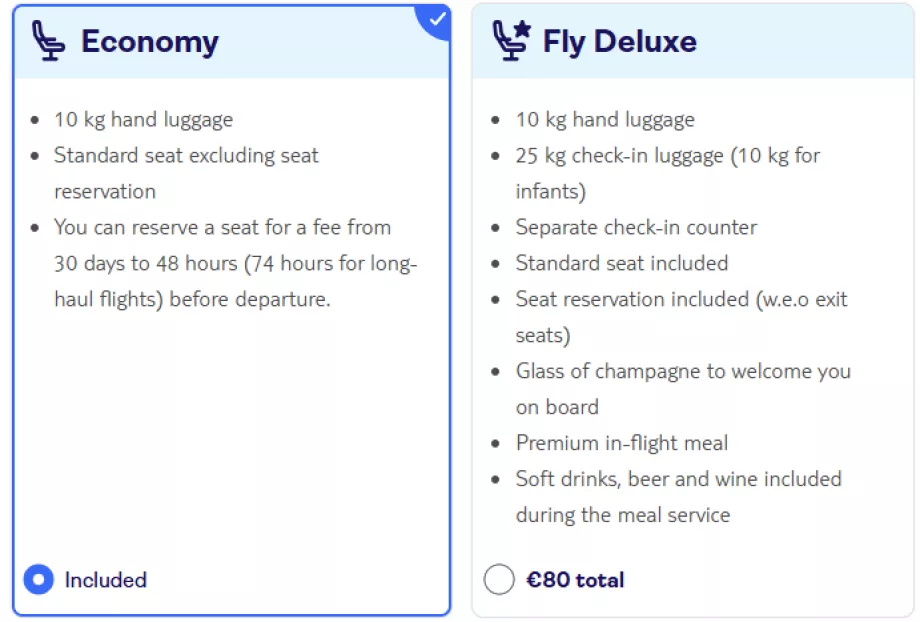 Tui fly Белгия, тарифи