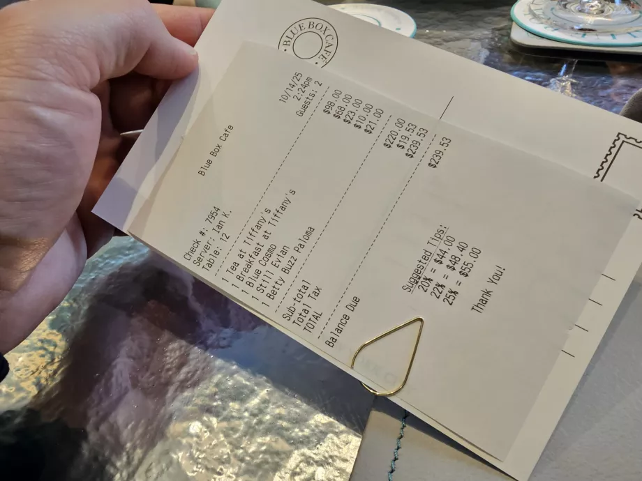 Синя кутия, обща сметка