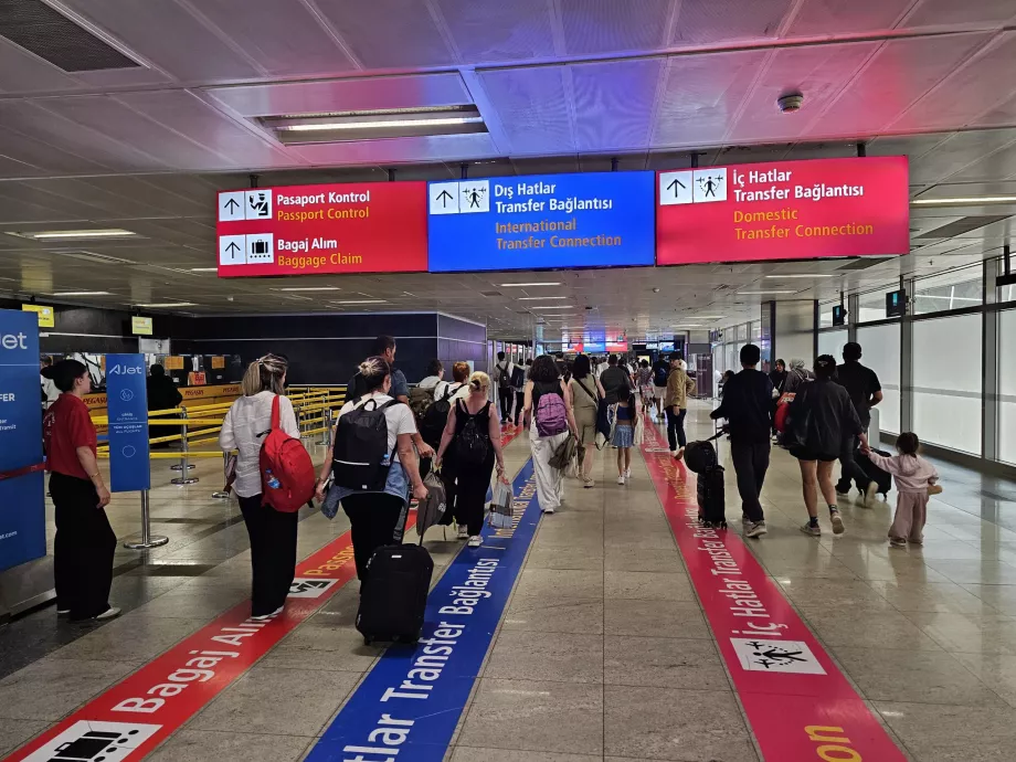 Трансфер между полетите, летище Istanbul SAW
