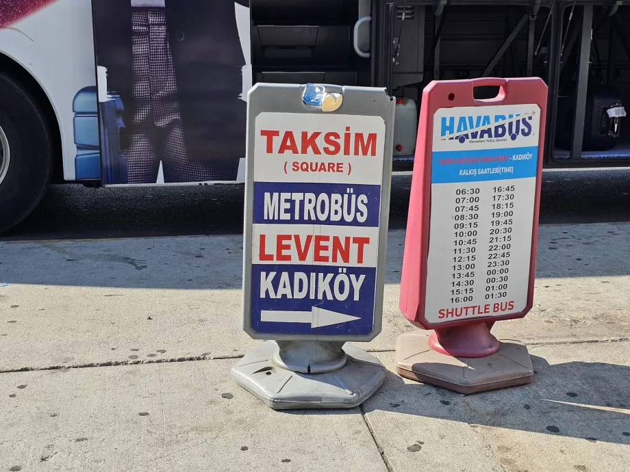 Маркиране на спирките на Havabus